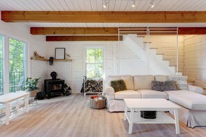 Smart TV, chimenea, videojuegos y reproductor de DVD 