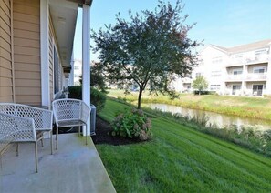 Terrace/patio - BUDGET & DOG FRIENDLY! 2 BR, 2 BA- Pool/Tennis-Grande at Canal Point-Rehoboth (Rehoboth Beach)