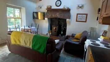 Smart TV, fireplace