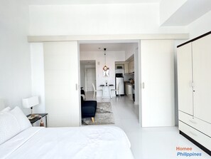 1 chambre, fer et planche Ă repasser, Wi-Fi gratuit, draps fournis