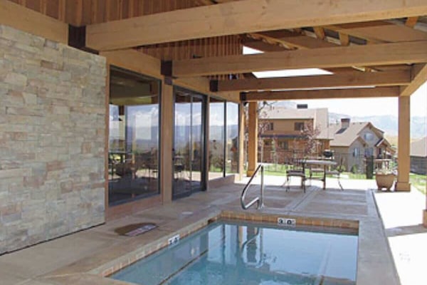 Neighborhood clubhouse hot tub