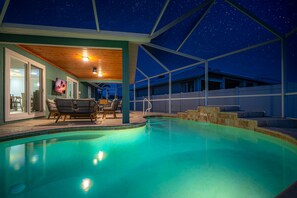 Indoor pool, a heated pool - Newly Remodeled! 5 Min to Beach, Private Pool, Outdoor TV, Fire Pit & Bikes! (Marco Island)