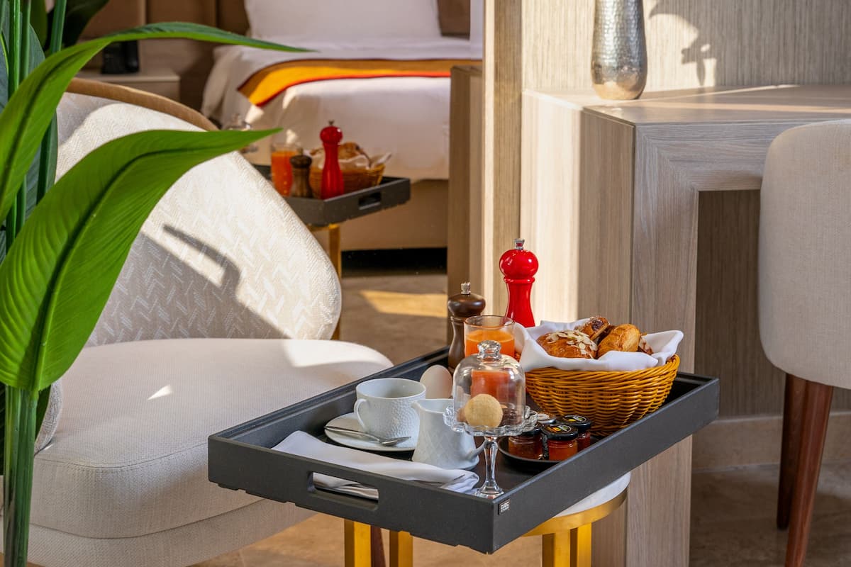 premium bedding, memory-foam beds, minibar, desk