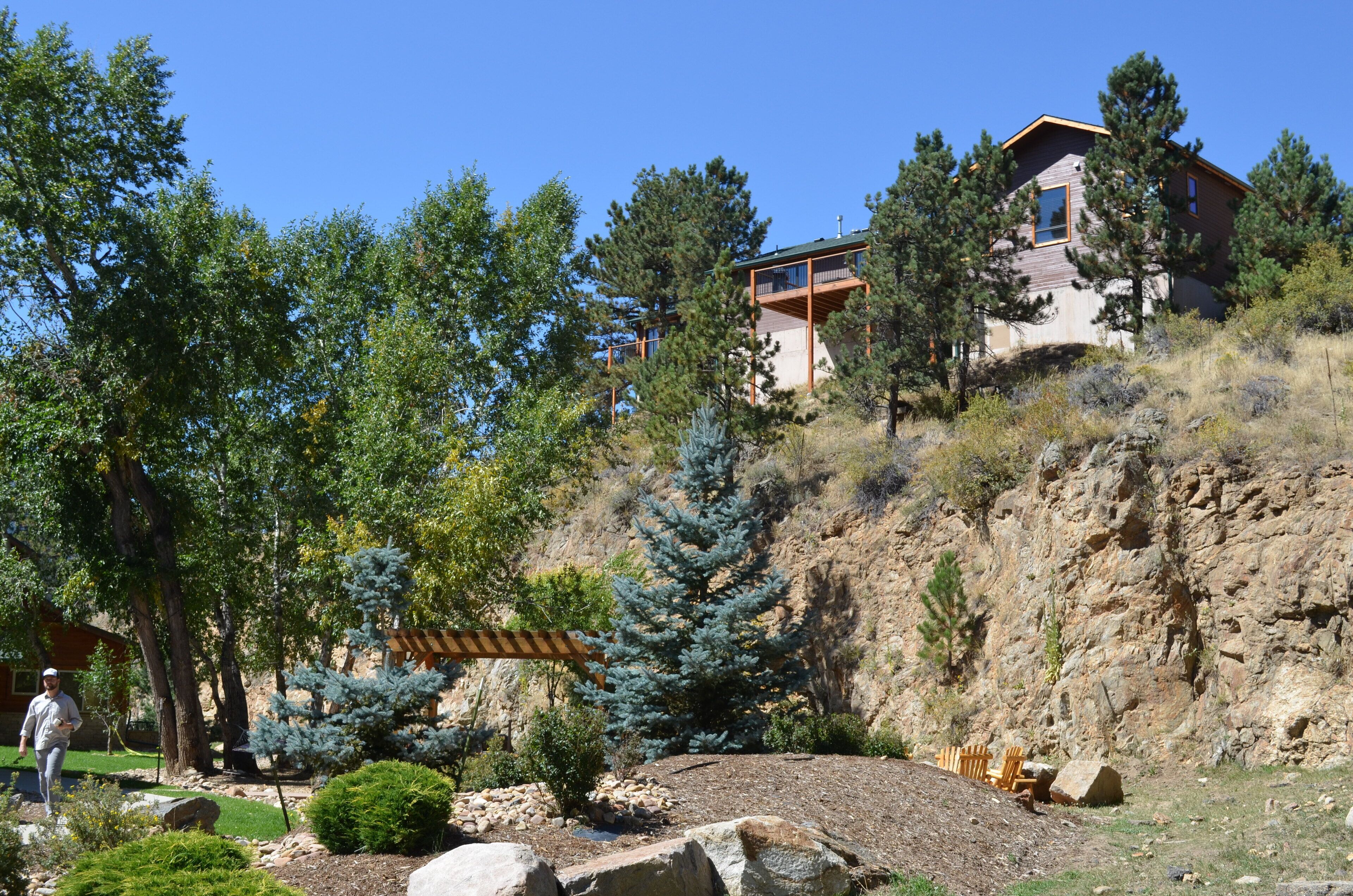 4 BEDROOM 3.5 BATH Home with beautiful deck overlooking Long's Peak. Steps from