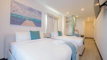 Standard Double Room, 2 Queen Beds, Non Smoking, Courtyard View | Hypo-allergenic bedding, pillowtop beds, in-room safe, desk