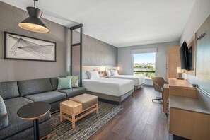 Room (2 Queen with Sofabed, High Floor) | Pillow-top beds, in-room safe, desk, laptop workspace