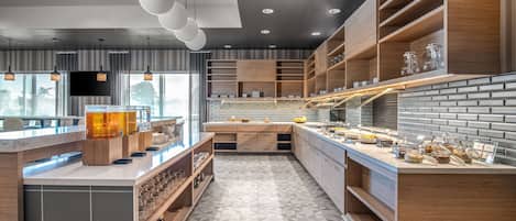 Free daily buffet breakfast