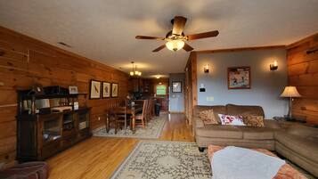 Smart TV, fireplace, video games