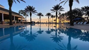 A heated pool