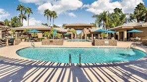 Outdoor pool, a heated pool