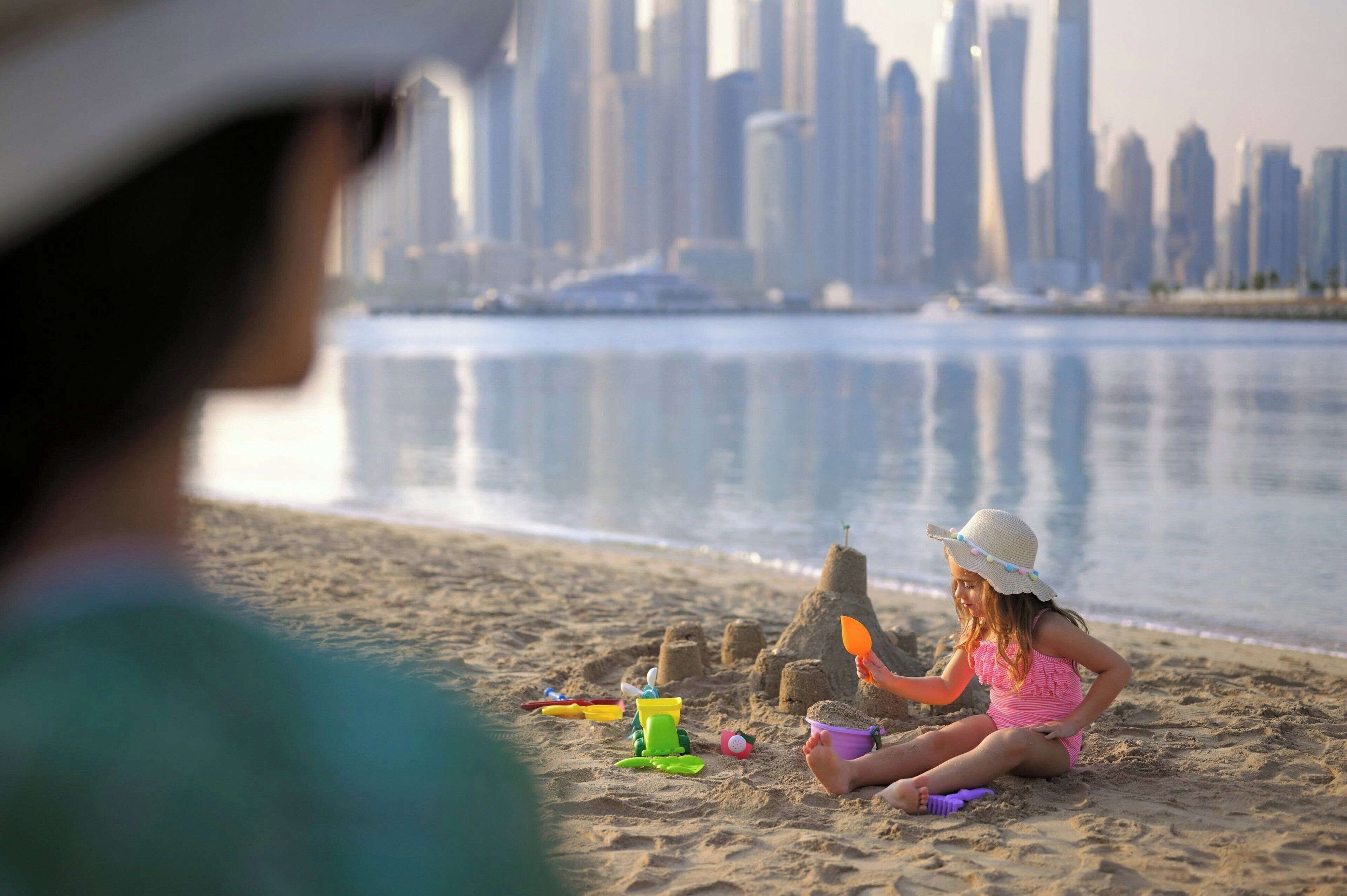 Private beach, white sand, free beach cabanas, sun-loungers