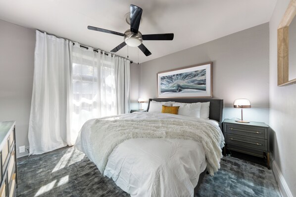 2 bedrooms, iron/ironing board, travel crib, free WiFi
