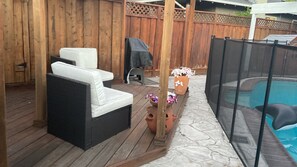 Terrace/patio - Solar Heated Pool, Staycation Lovely 3bed/2ba Home (San Jose)