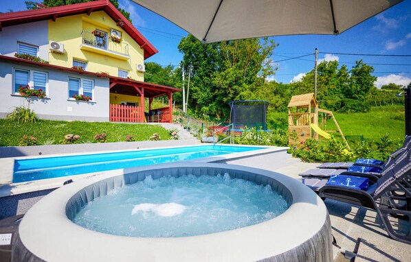A heated pool