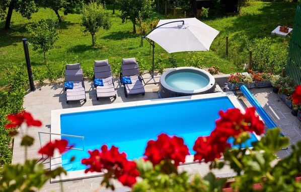 A heated pool