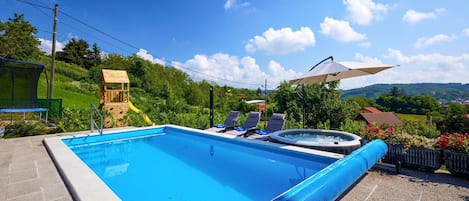 A heated pool