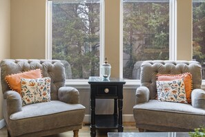 House, Multiple Beds, Fireplace | View from room