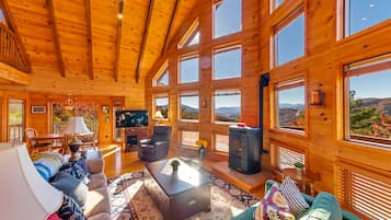 TV connectée, cheminée, Netflix, Hulu