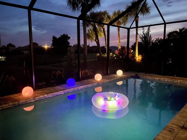 Outdoor pool, a heated pool