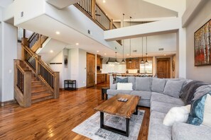 Smart TV, fireplace, video games, offices
