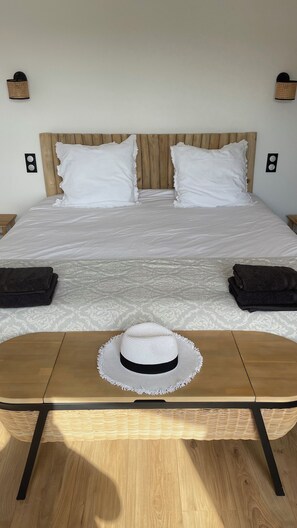 5 chambres, coffres-forts dans les chambres, fer et planche à repasser