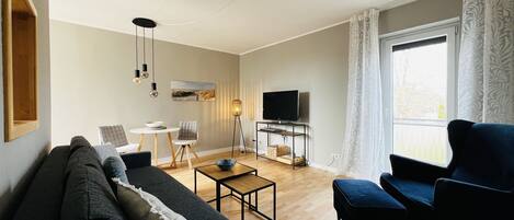 TV, DVD player, stereo