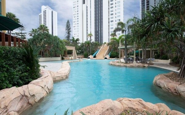 Indoor pool, outdoor pool