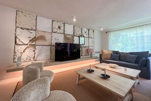 Télévision, cheminée