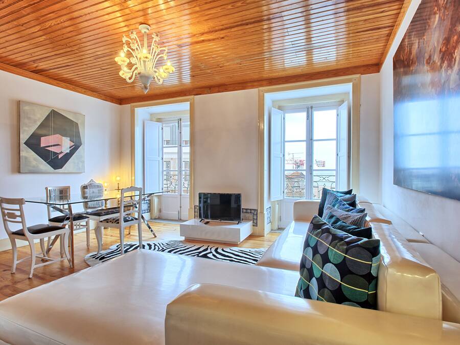 Apartamento luxo | Área de estar | TV de tela plana