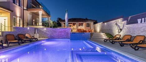A heated pool