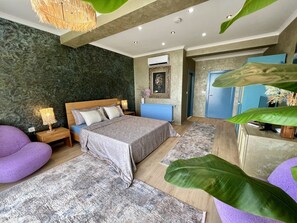 Blue Deluxe Room | Bar mini, dihias secara berasingan 