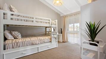 4 bedrooms, iron/ironing board, travel cot, WiFi