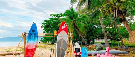On the beach, white sand, beach bar