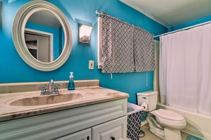 Hair dryer, towels