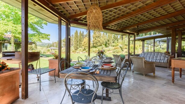 Outdoor dining - Villa San Gimignano View by MMega (San Gimignano)