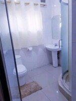 Free toiletries, hair dryer, bathrobes, slippers