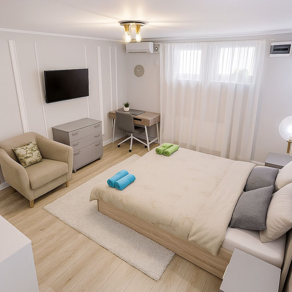 2 bedrooms, desk, iron/ironing board, free WiFi