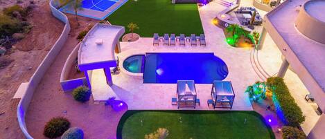 A heated pool