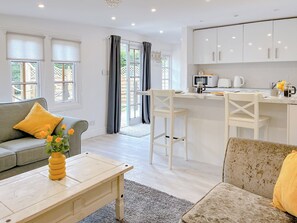 Interior - Elegantly finished lodge with a private, decked garden. (Ashbourne)