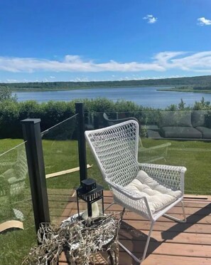 Terrace/patio - MooseHaven Lake house. Hot tub + Stunning views (Ashmont)
