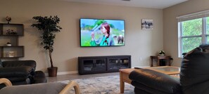 Smart TV, foosball, computer monitors