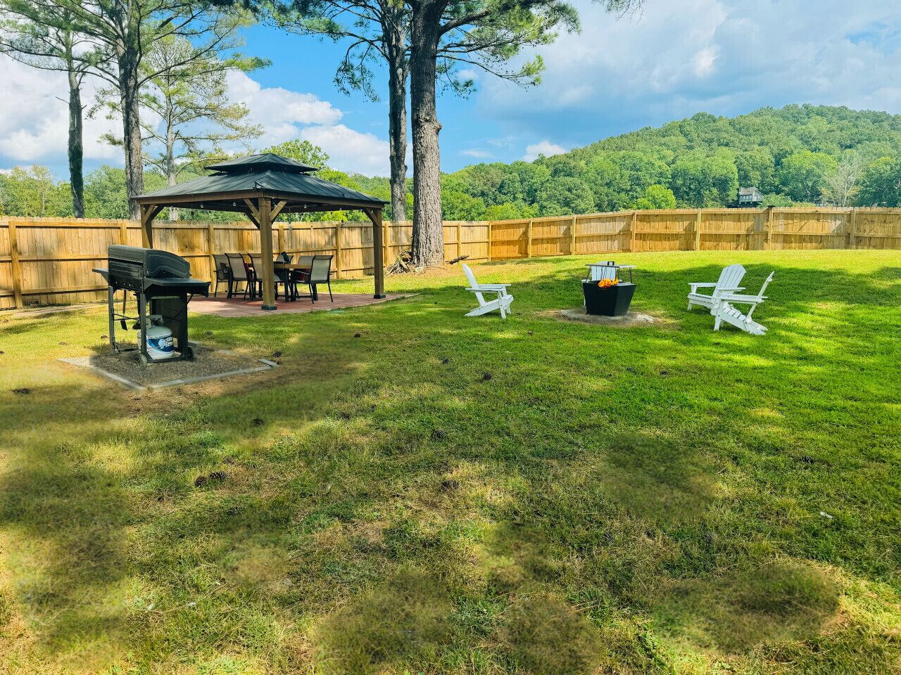 Backyard Fully Fenced BBQ Grill Fire Pit Gazebo