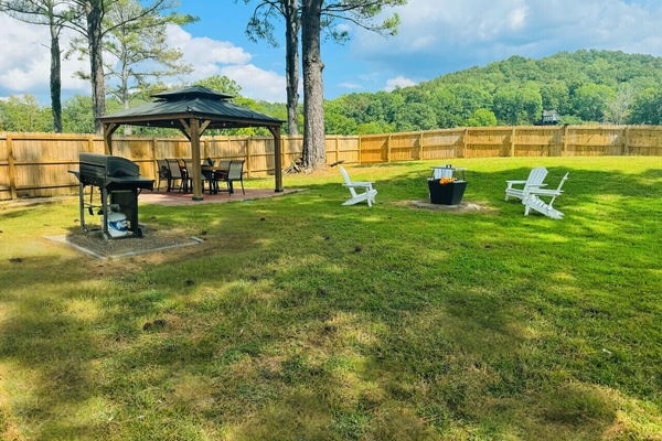 Backyard Fully Fenced BBQ Grill Fire Pit Gazebo