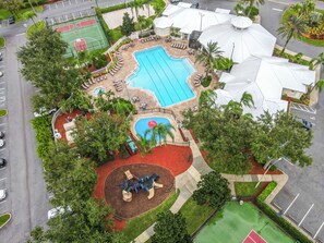 A heated pool