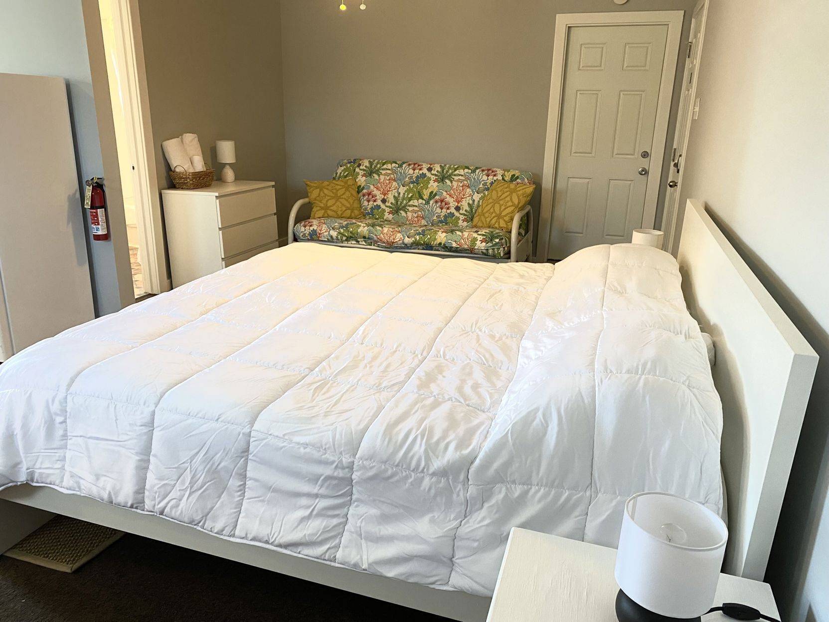 Individually decorated, individually furnished, iron/ironing board