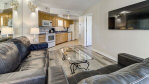 Living area - Ocean Views, Balcony, Pool, STEPS to Beach, Restaurants, Shops (Wrightsville Beach)