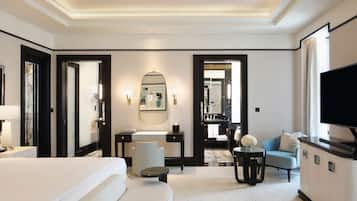 Premium bedding, memory-foam beds, minibar, in-room safe