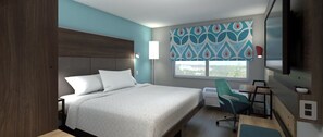 Pillowtop beds, desk, laptop workspace, blackout drapes