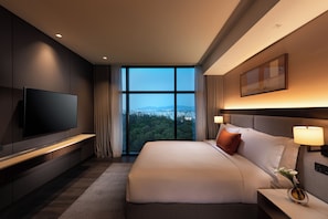 Minibar, caja de seguridad en la habitación y muebles diferentes