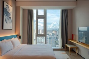 1 chambre, literie de qualité supérieure, couette en duvet d'oie